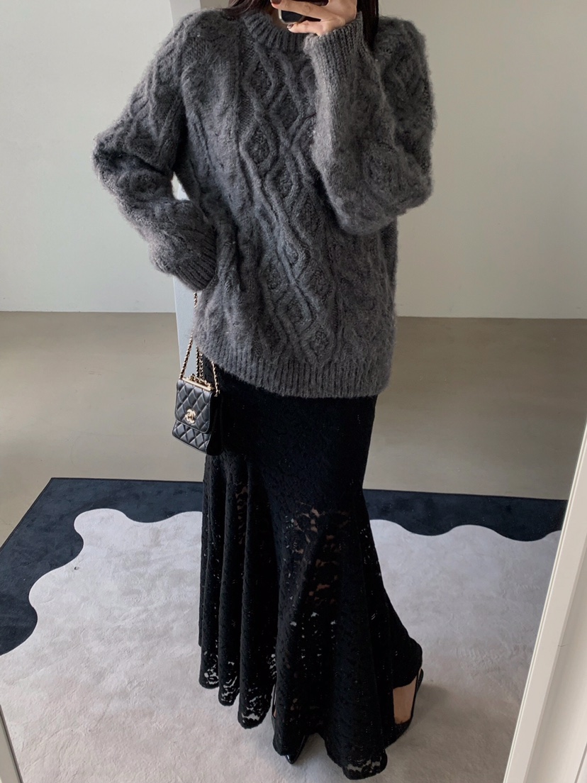 VERANDA韓國直郵㊣女士新款25秋冬職業休閑真品推薦時尚針織衫VERANDA針織衫