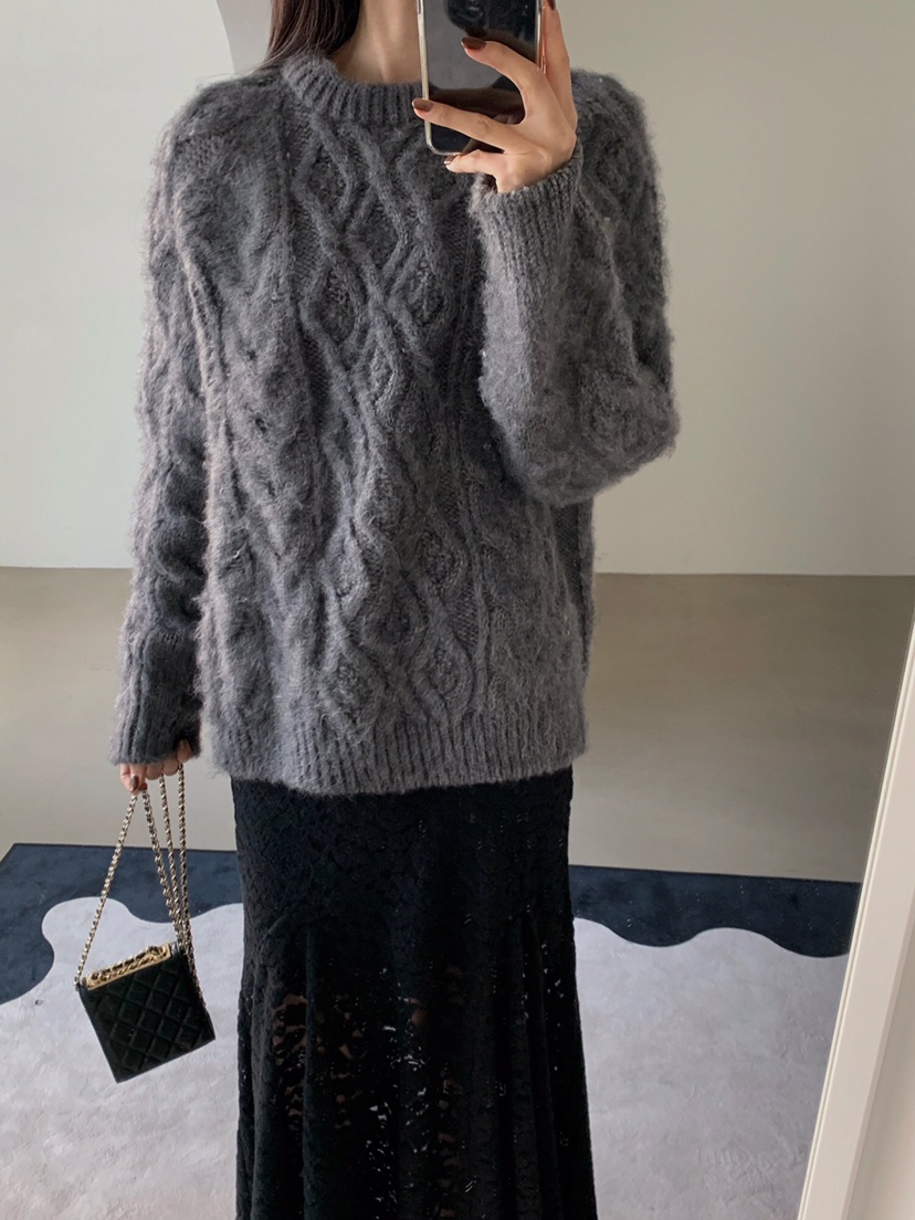 VERANDA韓國直郵㊣女士新款25秋冬職業休閑真品推薦時尚針織衫VERANDA針織衫