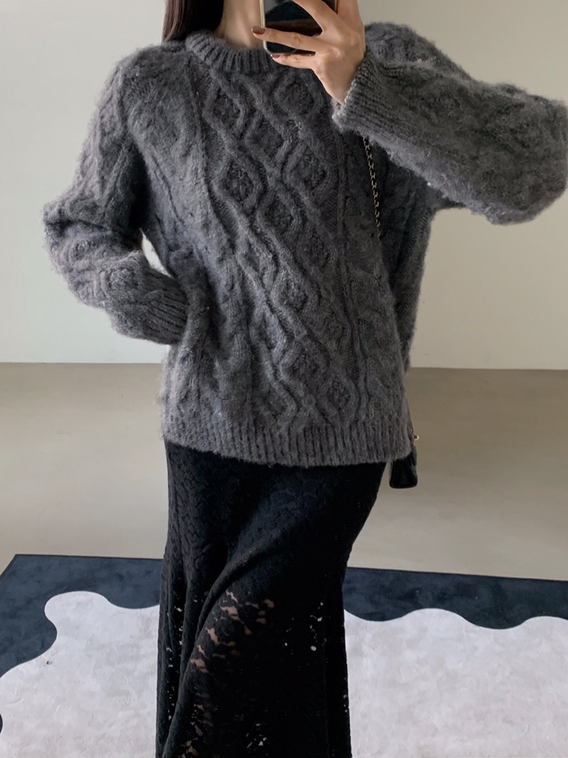 VERANDA韓國直郵㊣女士新款25秋冬職業休閑真品推薦時尚針織衫VERANDA針織衫