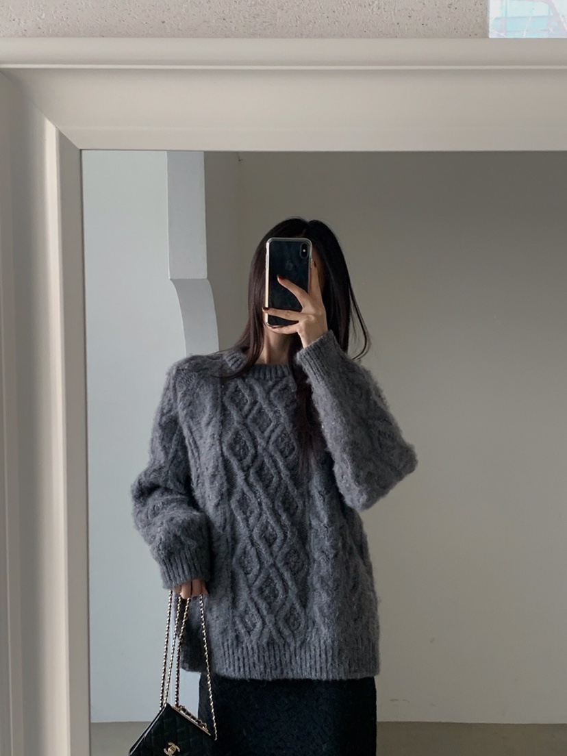 VERANDA韓國直郵㊣女士新款25秋冬職業休閑真品推薦時尚針織衫VERANDA針織衫