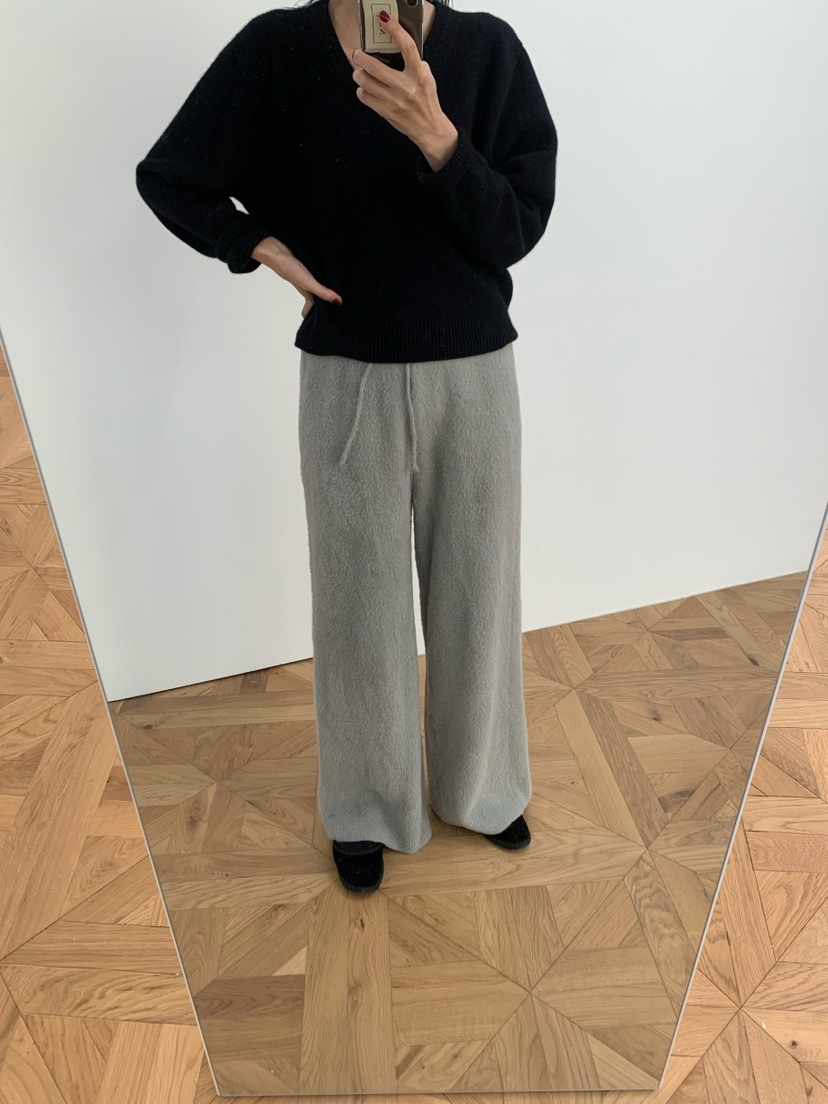 A Flan韓國直郵㊣女士新款推薦職業時尚25秋冬休閑褲針織褲A Flan休閑褲