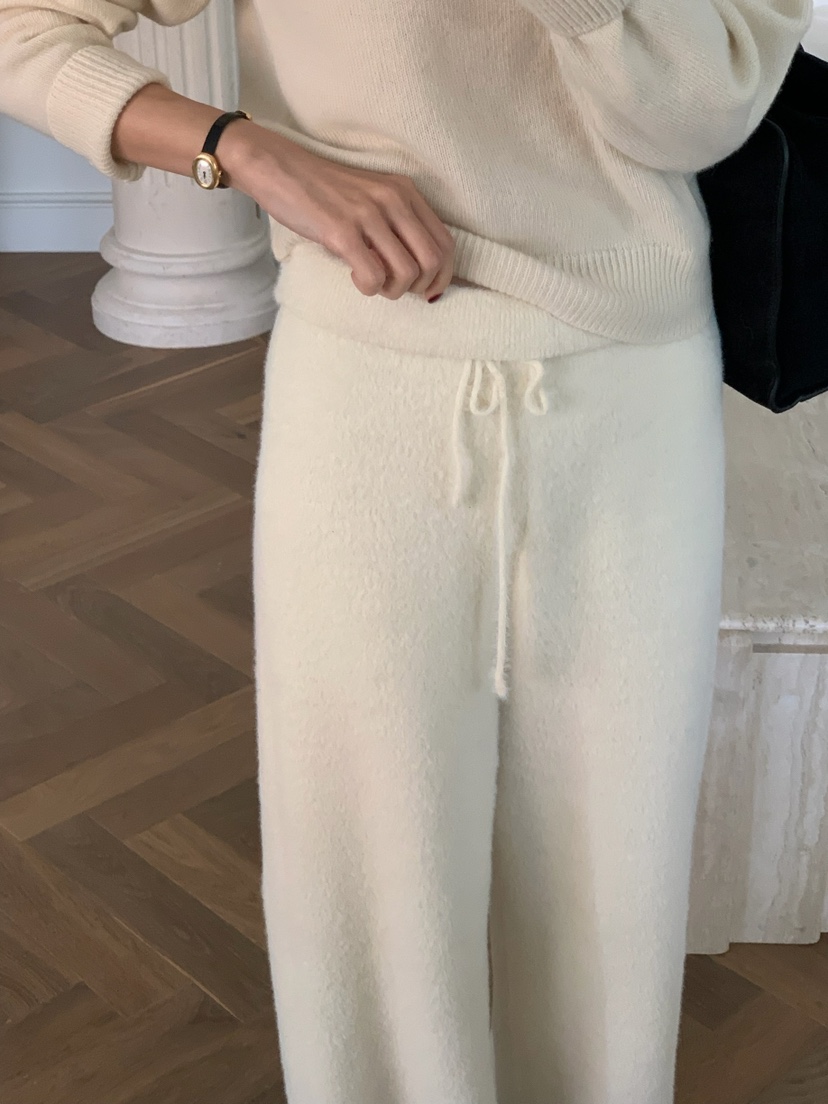 A Flan韓國直郵㊣女士新款推薦職業時尚25秋冬休閑褲針織褲A Flan休閑褲