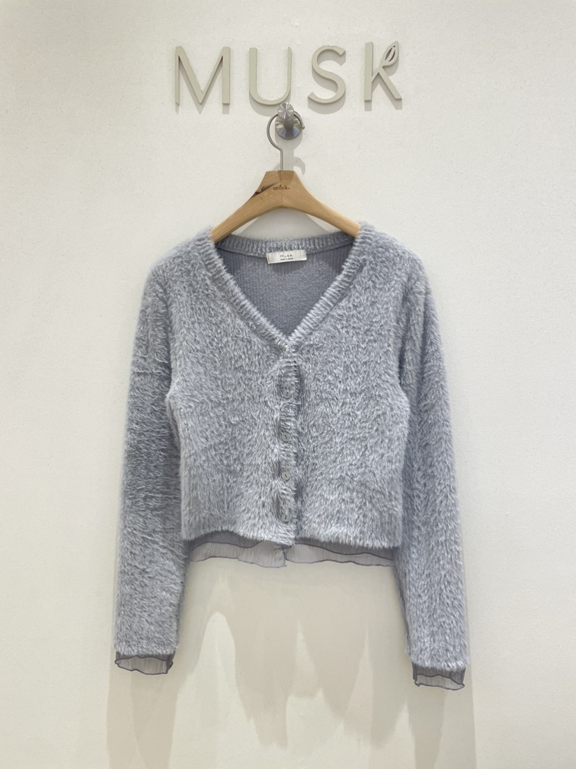 MUSK東大門㊣實拍女裝新款休閑推薦人氣襯衫蕾絲衫網眼開衫MUSK襯衫/蕾絲衫圖色3