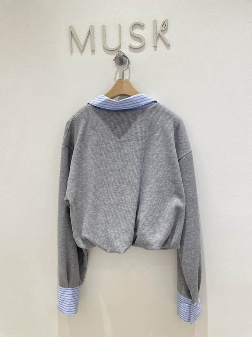 MUSK韓國代購㊣女裝新品熱賣25秋冬休閑真品推薦襯衫蕾絲衫MUSK襯衫/蕾絲衫