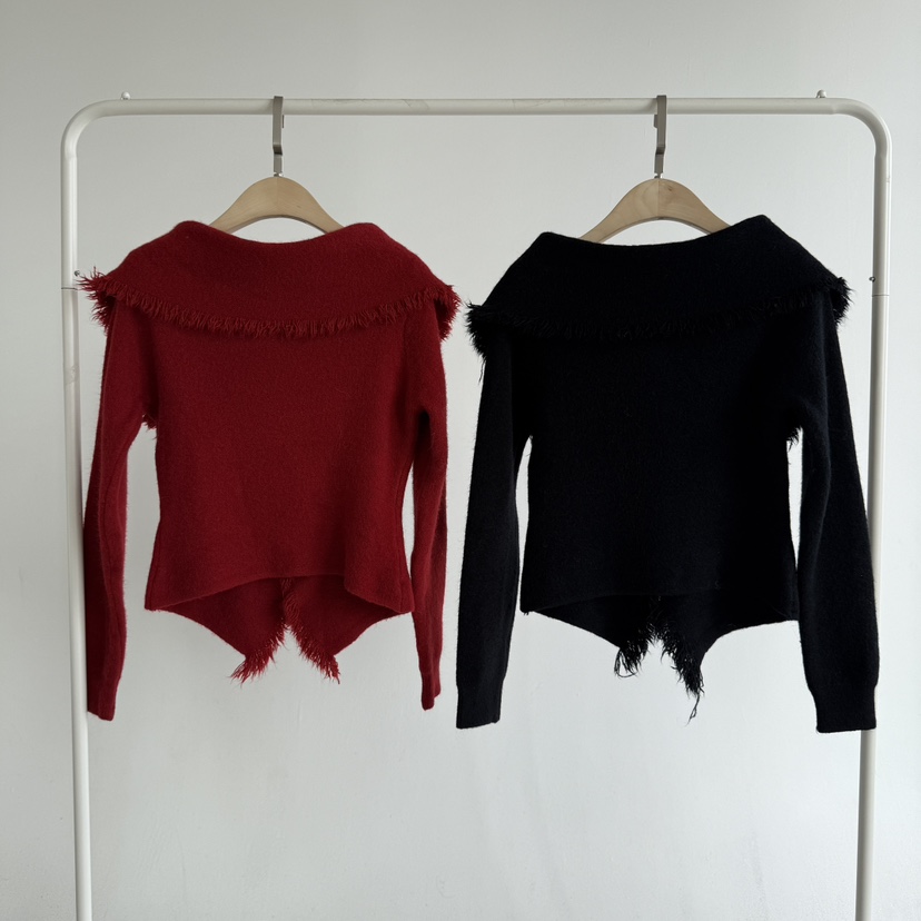 JENNY 1976東大門㊣代購女士新款25秋冬熱賣真品針織衫露肩JENNY 1976針織衫