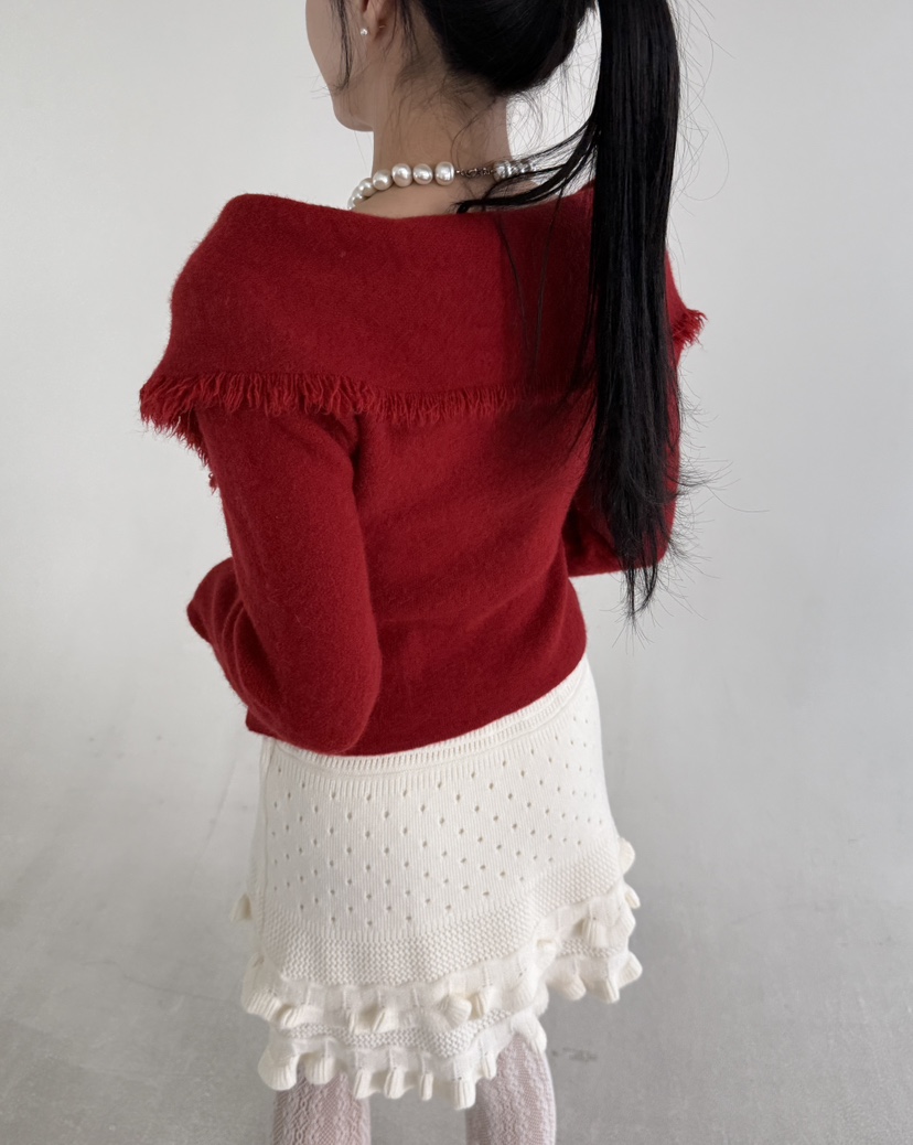 JENNY 1976東大門㊣代購女士新款25秋冬熱賣真品針織衫露肩JENNY 1976針織衫