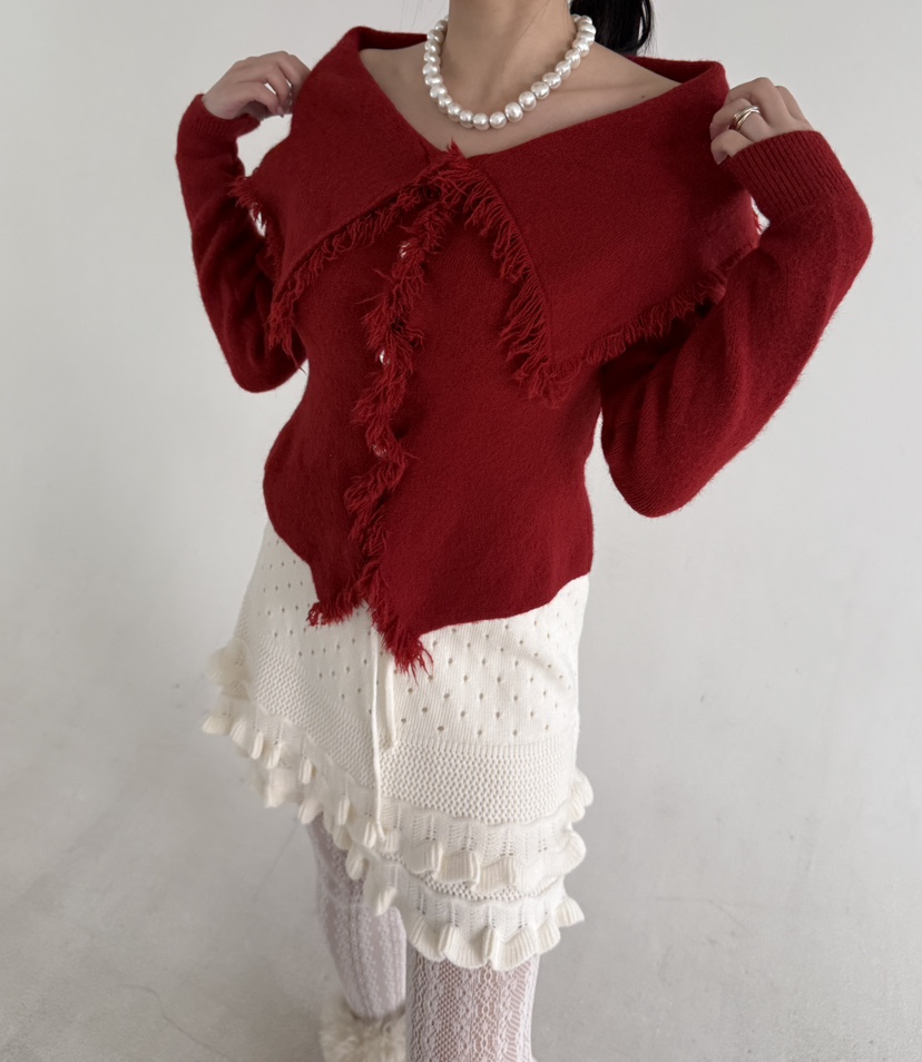 JENNY 1976東大門㊣代購女士新款25秋冬熱賣真品針織衫露肩JENNY 1976針織衫