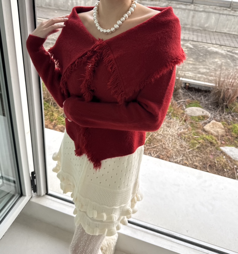 JENNY 1976東大門㊣代購女士新款25秋冬熱賣真品針織衫露肩JENNY 1976針織衫