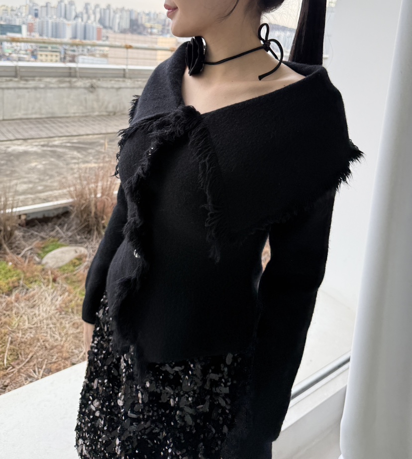 JENNY 1976東大門㊣代購女士新款25秋冬熱賣真品針織衫露肩JENNY 1976針織衫