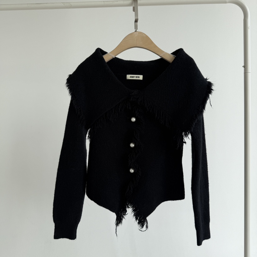 JENNY 1976東大門㊣代購女士新款25秋冬熱賣真品針織衫露肩JENNY 1976針織衫圖色2