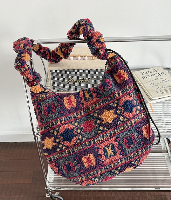 POSH BLUE韓國直郵㊣女裝新品熱賣時尚真品推薦單肩斜跨包絨POSH BLUE單肩/斜跨包