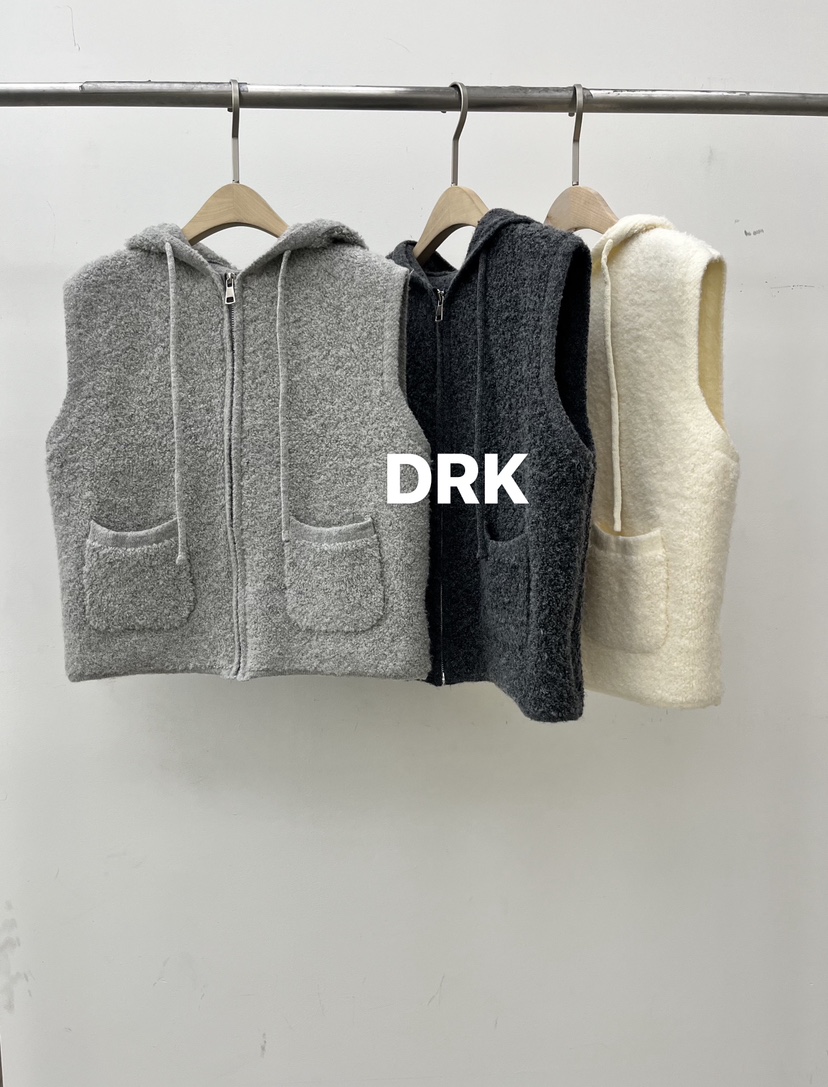 DARAK東大門㊣實拍女裝新品推薦25秋冬熱賣真品職業針織衫連帽DARAK針織衫