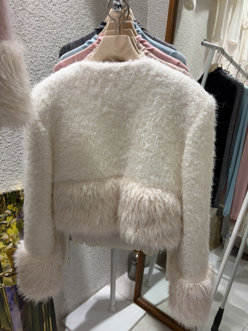 N BROWN韓國直郵㊣女士新品人氣熱賣推薦休閑時尚夾克安哥拉N BROWN夾克