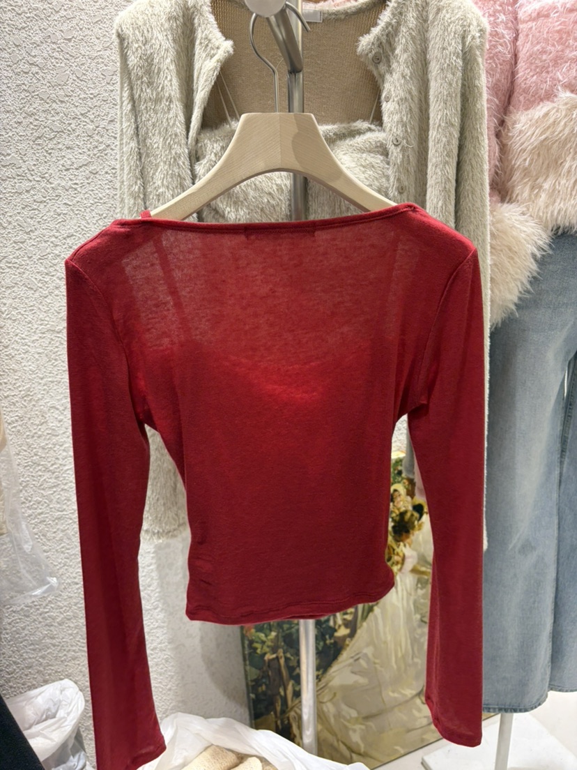 N BROWN東大門㊣實拍女士新款真品25秋冬休閑時尚熱賣T恤褶皺N BROWNT恤