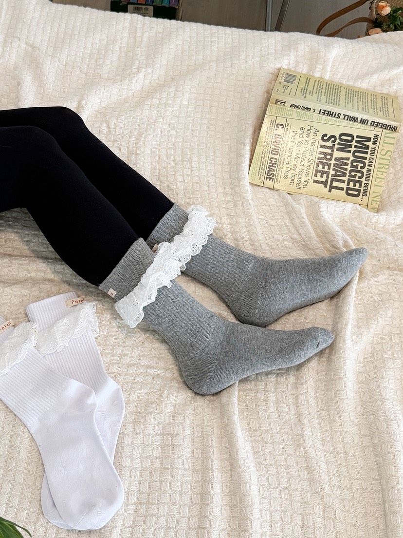 NICEALICE韓國代購㊣女士新品25秋冬真品人氣休閑推薦襪子蕾絲NICEALICE襪子