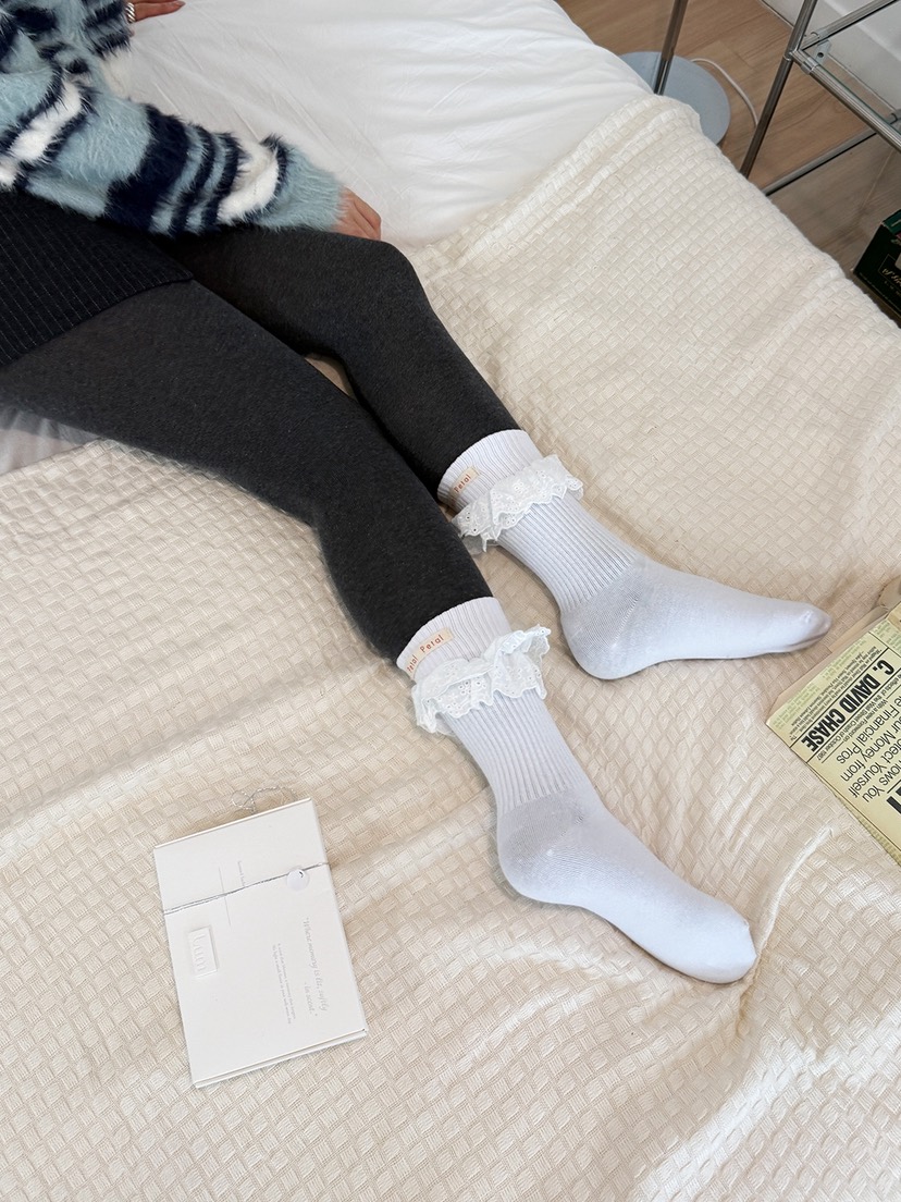 NICEALICE韓國代購㊣女士新品25秋冬真品人氣休閑推薦襪子蕾絲NICEALICE襪子