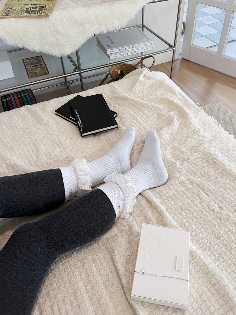 NICEALICE韓國代購㊣女士新品25秋冬真品人氣休閑推薦襪子蕾絲NICEALICE襪子