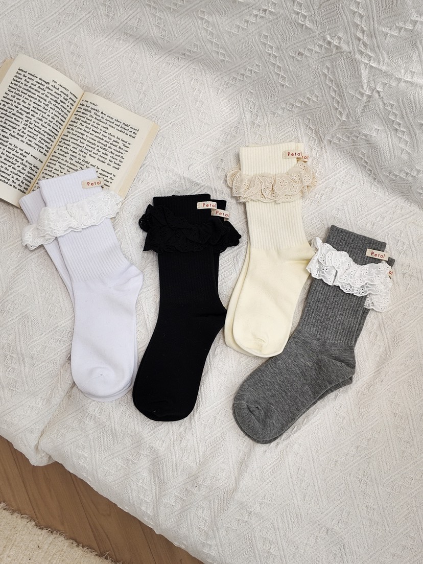 NICEALICE韓國代購㊣女士新品25秋冬真品人氣休閑推薦襪子蕾絲NICEALICE襪子