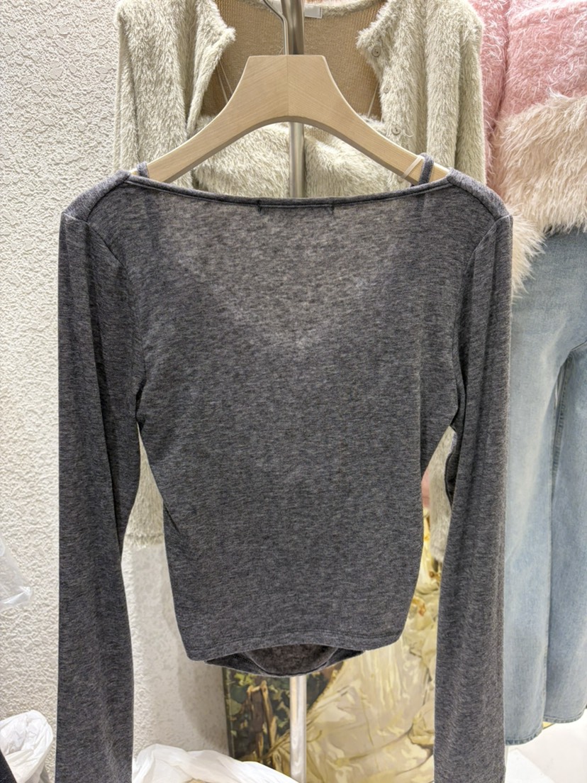 N BROWN東大門㊣代購女士新品職業25秋冬人氣熱賣真品長袖T恤N BROWN長袖T恤