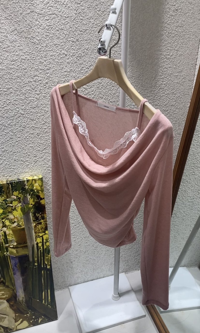 N BROWN東大門㊣代購女士新品職業25秋冬人氣熱賣真品長袖T恤N BROWN長袖T恤圖色2