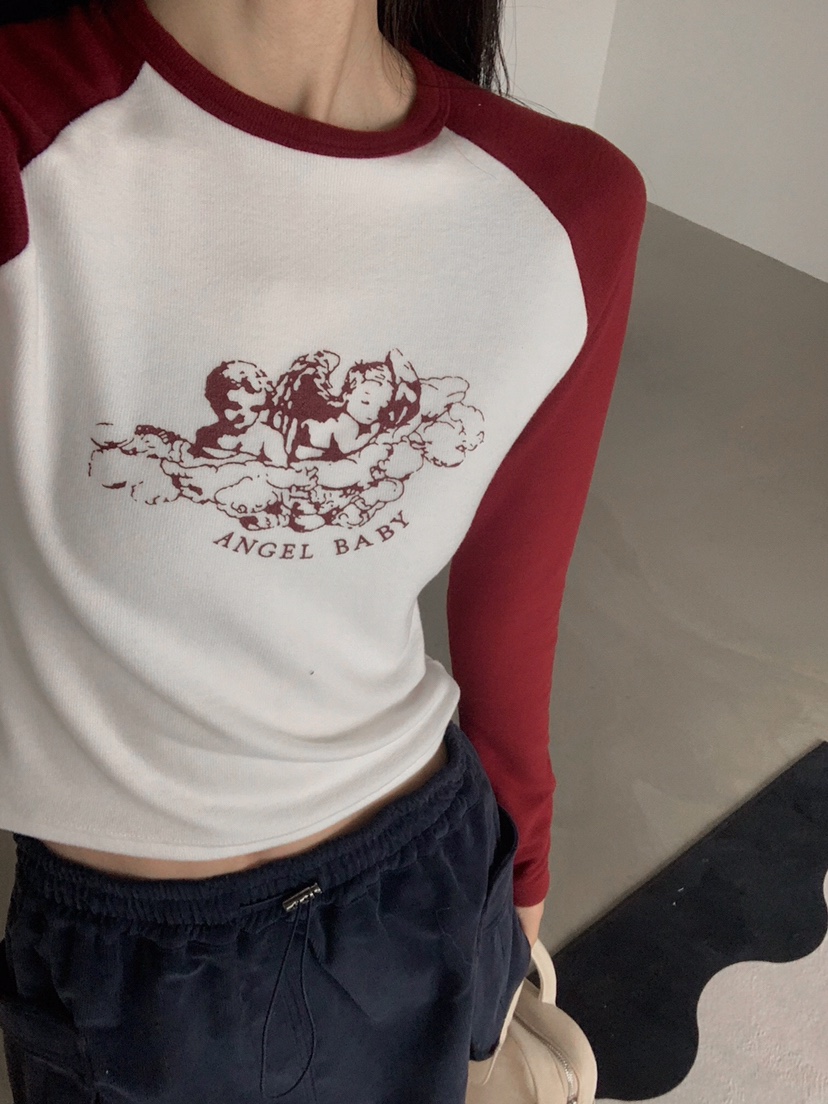 VERANDA東大門㊣直郵女士新品推薦25秋冬職業真品時尚長袖T恤VERANDA長袖T恤