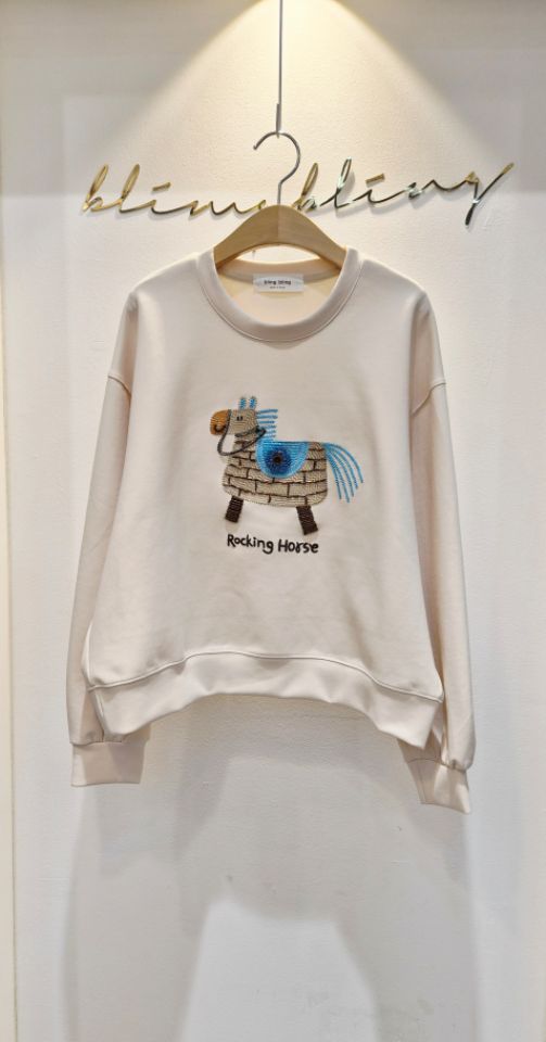 RICO東大門㊣代購女士新品休閑25秋冬時尚熱賣職業衛衣刺繡bling bling/RICO衛衣圖色2