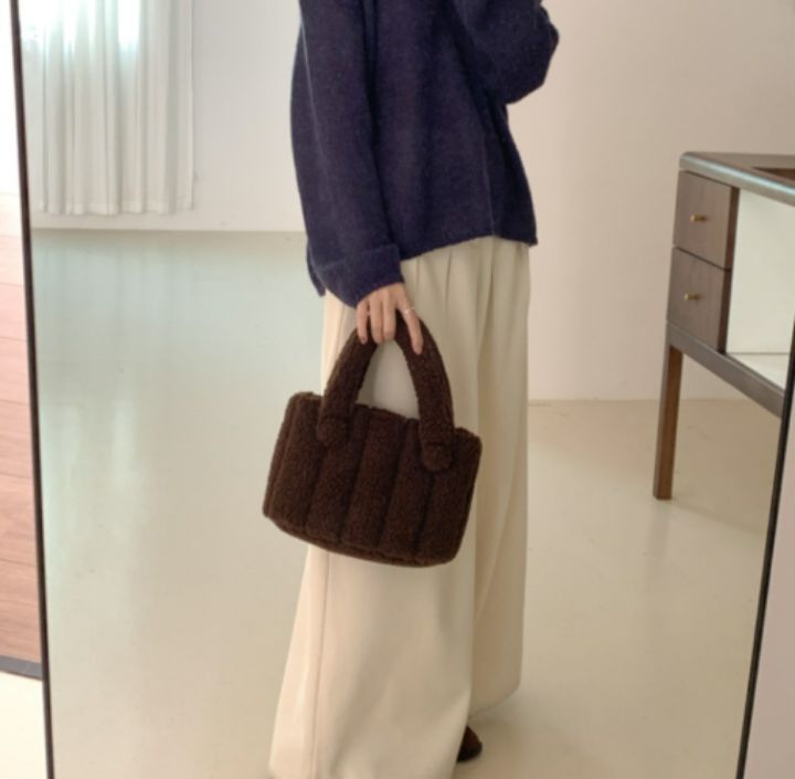 TROUVAILLE東大門㊣代購女士新款推薦真品人氣休閑25秋冬手提包TROUVAILLE手提包圖色4