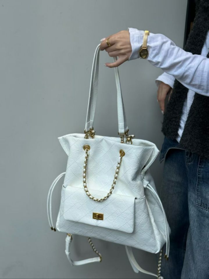 TROUVAILLE東大門㊣實拍女裝新品人氣熱賣職業時尚雙肩背包TROUVAILLE雙肩背包