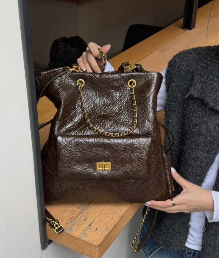 TROUVAILLE東大門㊣實拍女裝新品人氣熱賣職業時尚雙肩背包TROUVAILLE雙肩背包