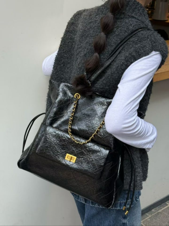 TROUVAILLE東大門㊣實拍女裝新品人氣熱賣職業時尚雙肩背包TROUVAILLE雙肩背包