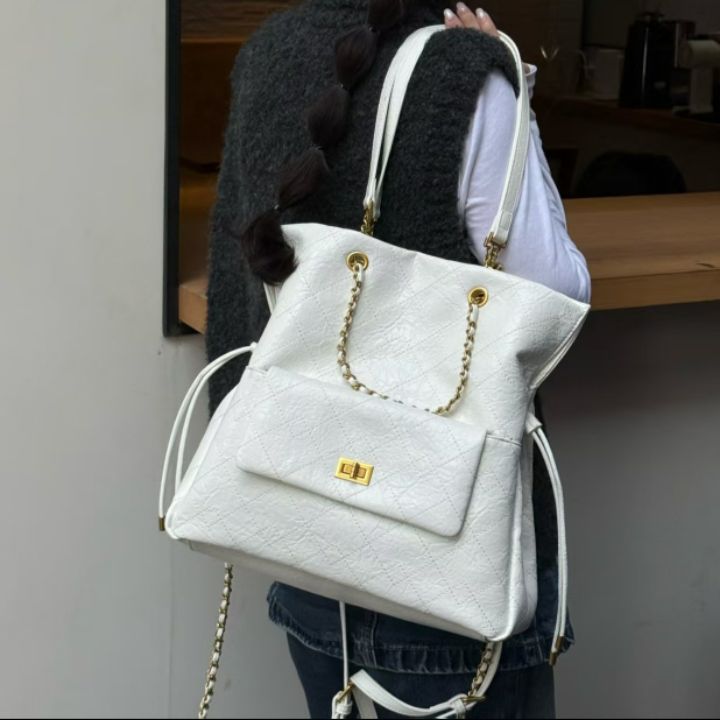 TROUVAILLE東大門㊣實拍女裝新品人氣熱賣職業時尚雙肩背包TROUVAILLE雙肩背包