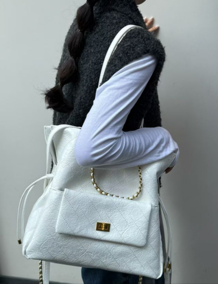 TROUVAILLE東大門㊣實拍女裝新品人氣熱賣職業時尚雙肩背包TROUVAILLE雙肩背包