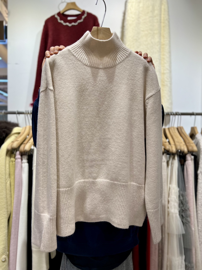 OLA韓國代購㊣女裝新款時尚職業真品熱賣休閑人氣25秋冬針織衫mellor/OLA針織衫圖色2