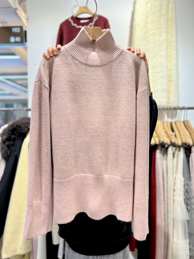 OLA韓國代購㊣女裝新款時尚職業真品熱賣休閑人氣25秋冬針織衫mellor/OLA針織衫圖色5