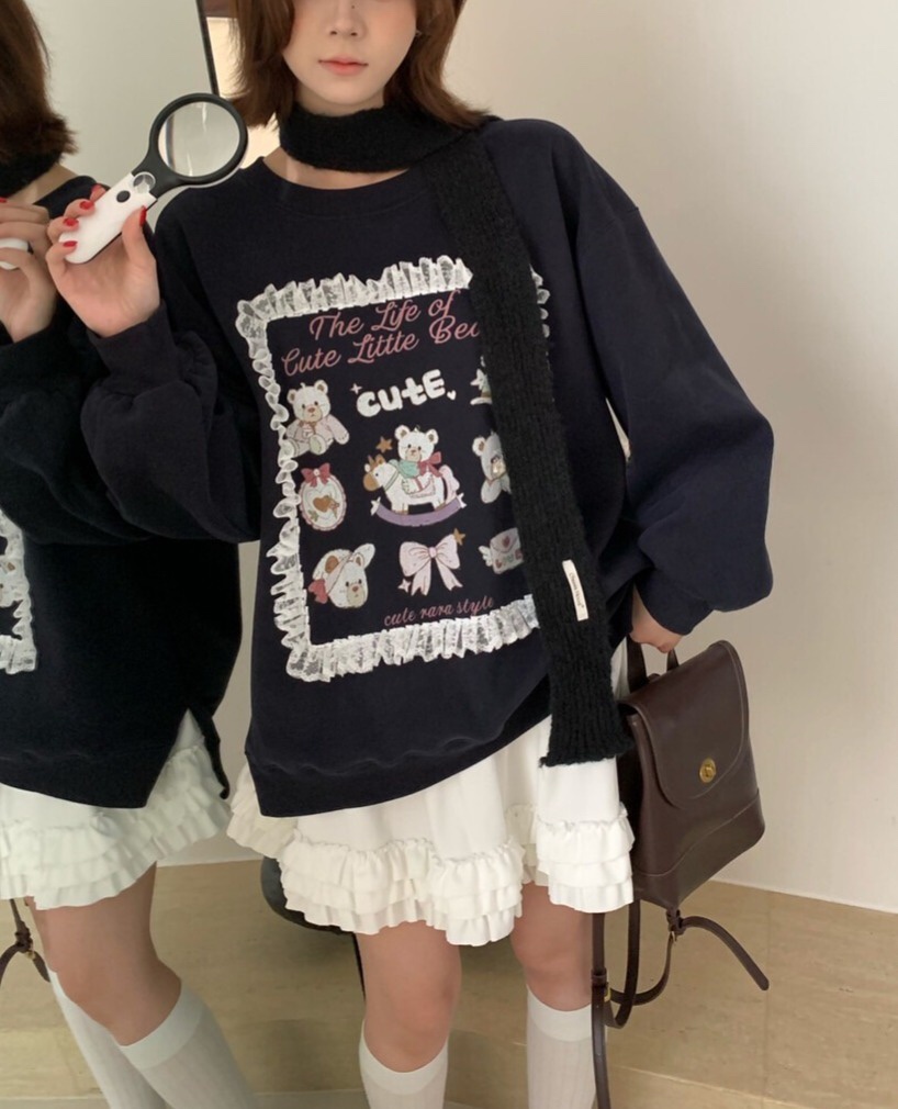 OLA韓國直郵㊣女士新款25秋冬人氣真品推薦職業休閑時尚衛衣mellor/OLA衛衣