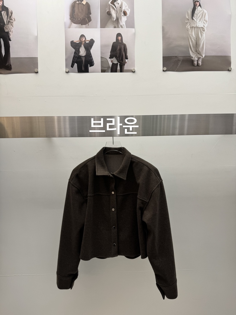 AMOOD韓國代購㊣女士新品熱賣真品25秋冬人氣推薦時尚夾克短款AMOOD夾克圖色1