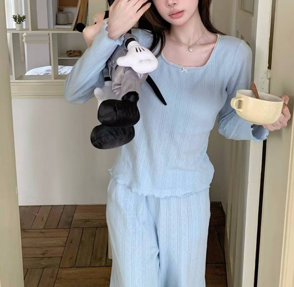 ETEMOY韓國直郵㊣女裝新款推薦真品人氣時尚25秋冬睡衣兩件套LEHEIM睡衣