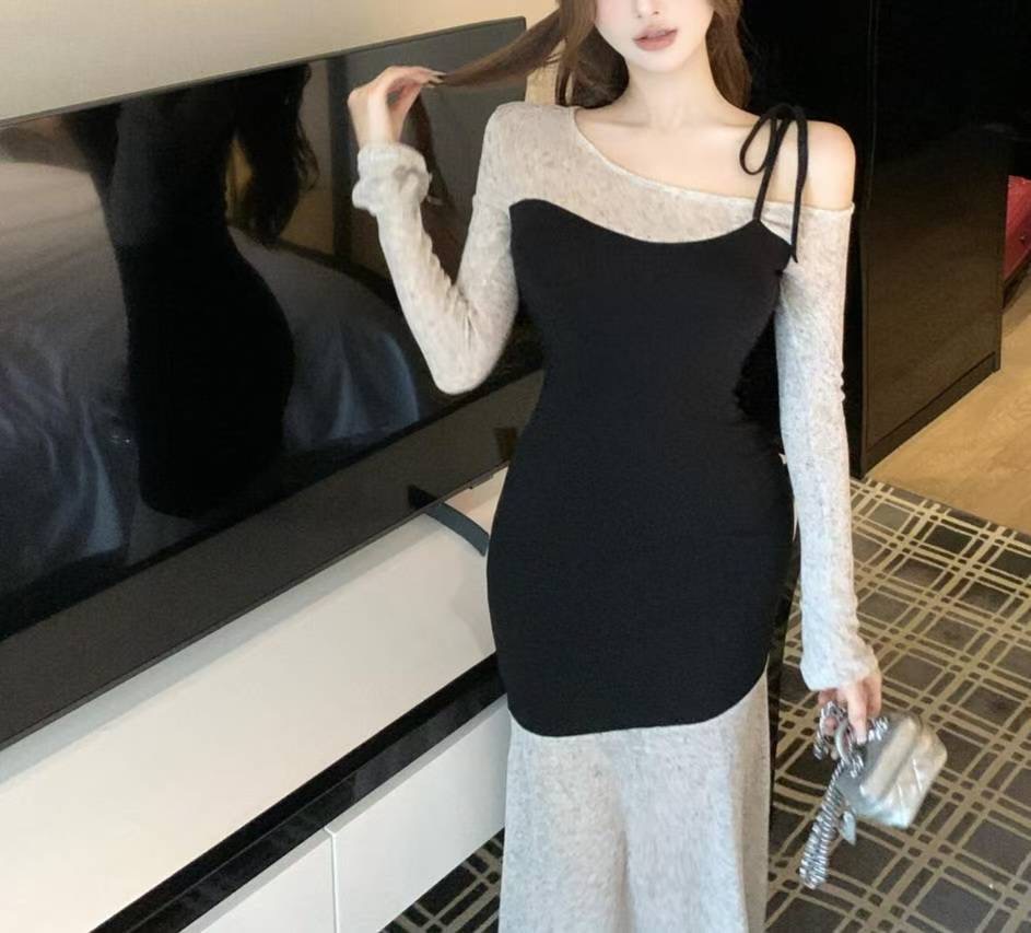 ETEMOY東大門㊣代購女士新款推薦時尚休閑25秋冬職業連衣裙LEHEIM連衣裙