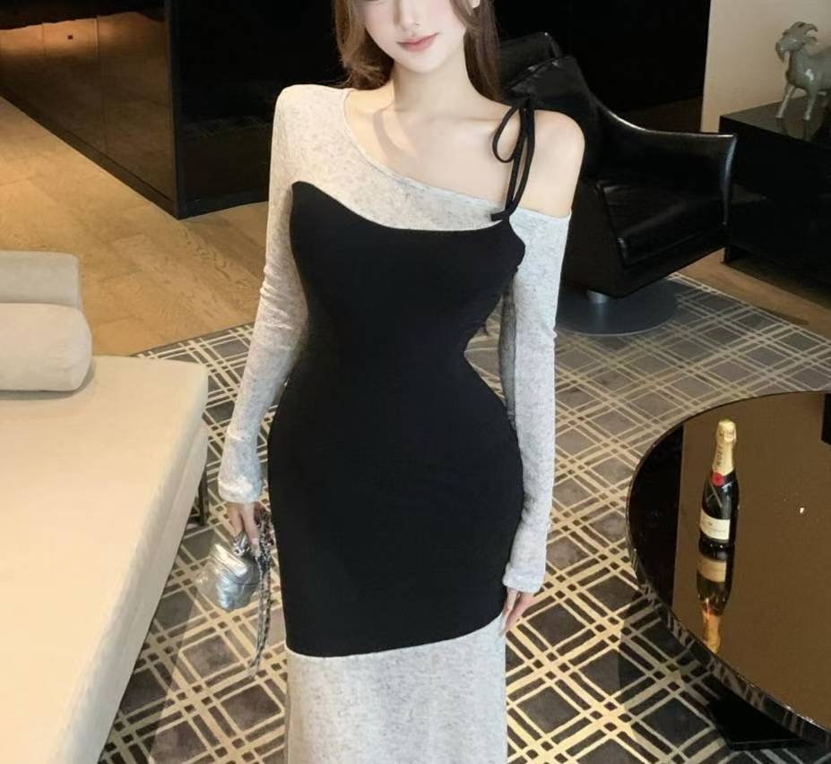 ETEMOY東大門㊣代購女士新款推薦時尚休閑25秋冬職業連衣裙LEHEIM連衣裙