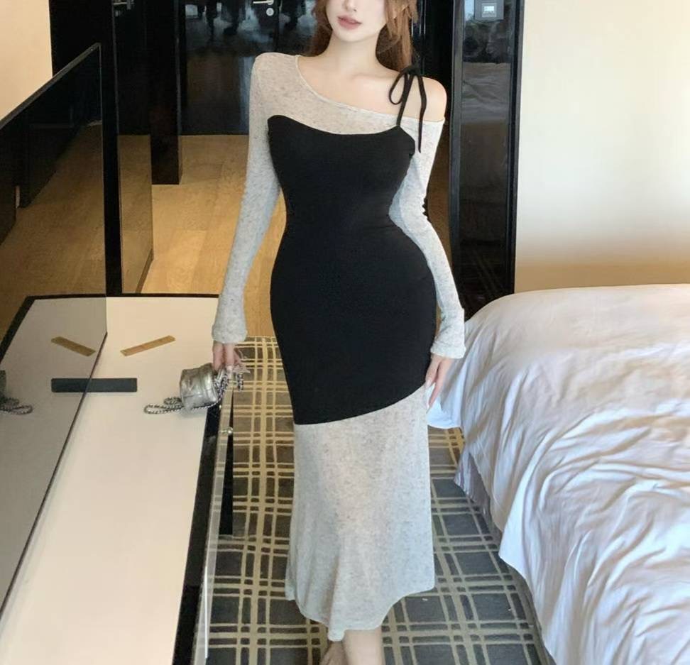 ETEMOY東大門㊣代購女士新款推薦時尚休閑25秋冬職業連衣裙LEHEIM連衣裙圖色1