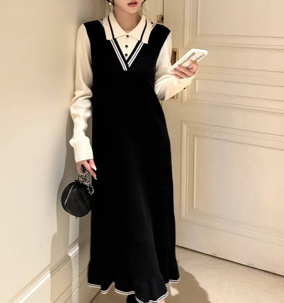 ETEMOY東大門㊣實拍女士新款職業休閑熱賣25秋冬真品連衣裙LEHEIM連衣裙圖色1