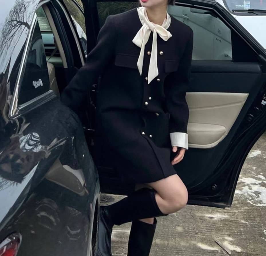 ETEMOY東大門㊣實拍女士新款職業真品推薦25秋冬時尚連衣裙LEHEIM連衣裙