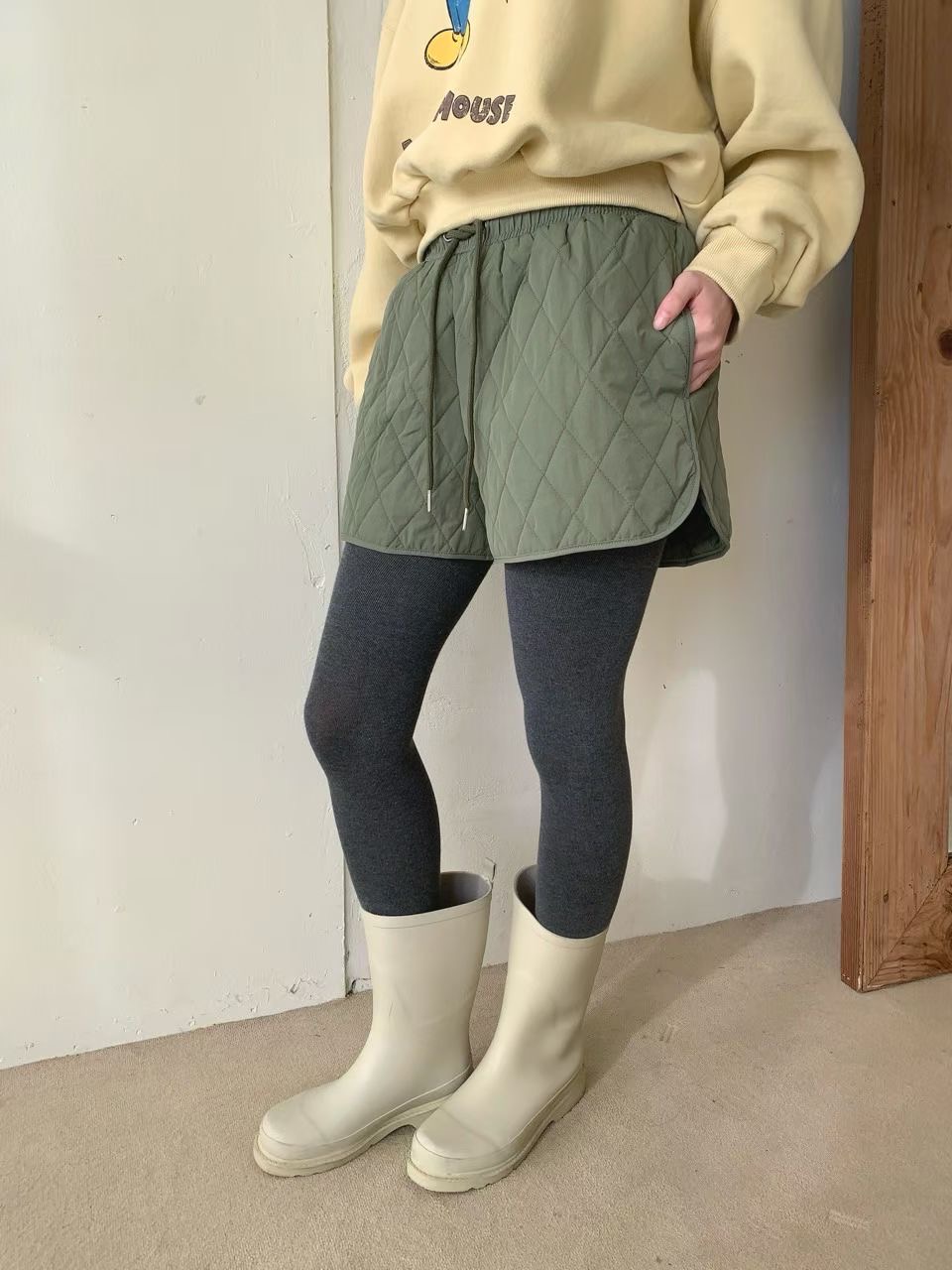 RAMIJ-라미제이-T韓國代購㊣女士新款休閑熱賣推薦真品短褲RAMIJ-라미제이-T短褲圖色1