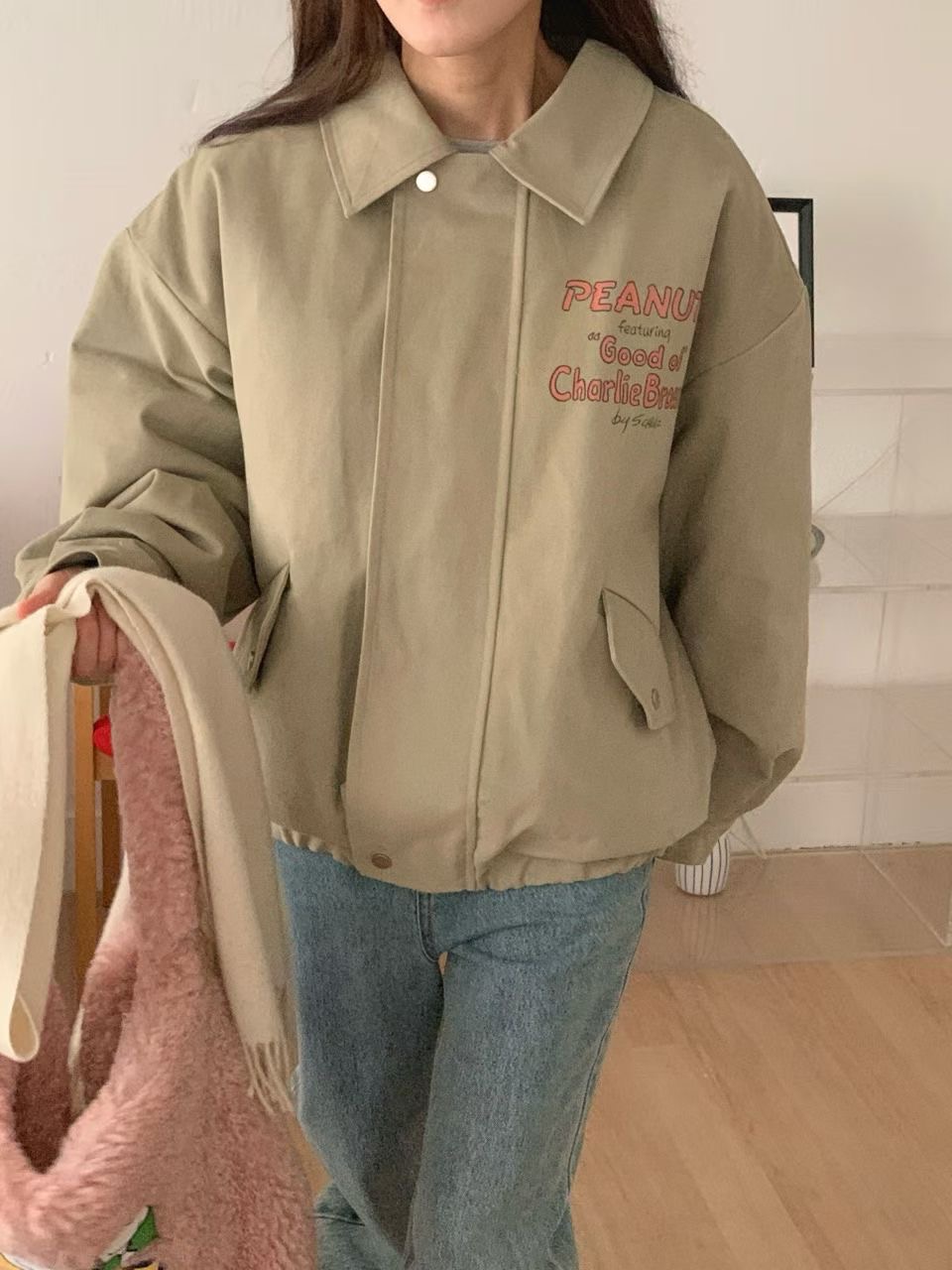 RAMIJ-라미제이-T東大門㊣代購女士新款25秋冬休閑時尚夾克RAMIJ-라미제이-T夾克圖色1