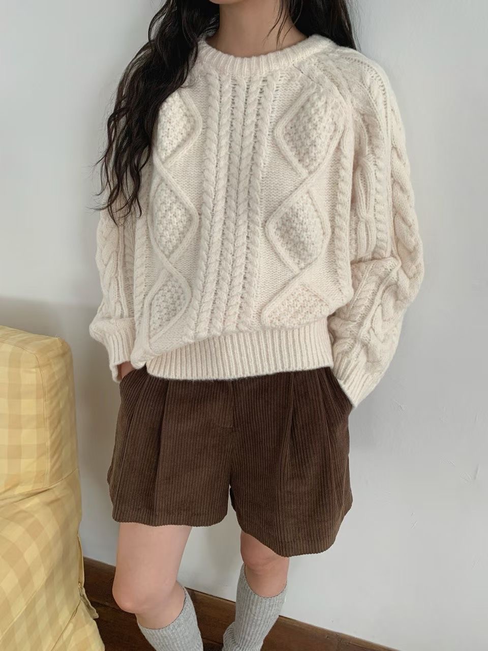 RAMIJ-라미제이-T韓國直郵㊣女裝新款休閑25秋冬人氣針織衫RAMIJ-라미제이-T針織衫圖色1