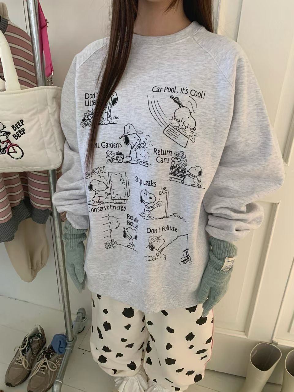 RAMIJ-라미제이-T東大門㊣代購女裝新品25秋冬人氣休閑衛衣RAMIJ-라미제이-T衛衣圖色1