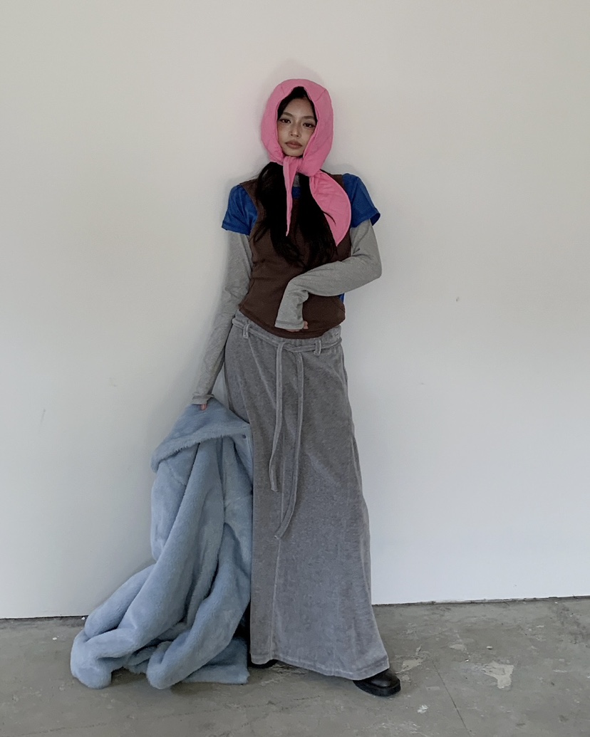 LIVE AID-P東大門㊣代購女士新款熱賣休閑推薦帽子絎縫連帽LIVE AID-P帽子