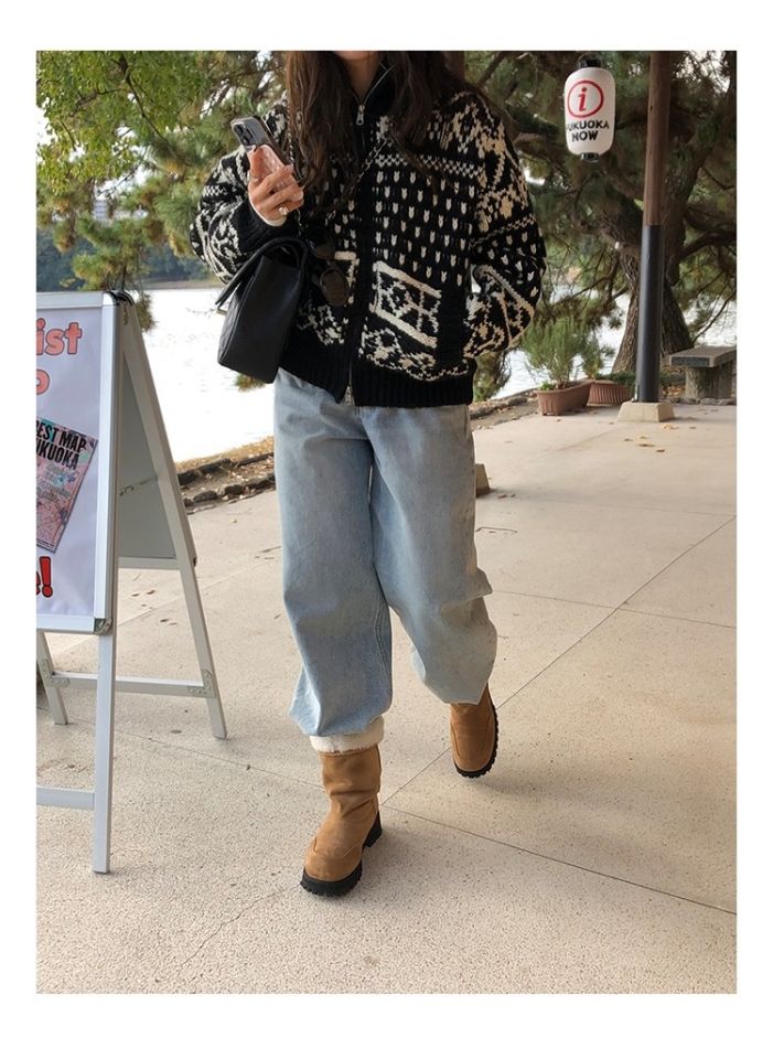 STAY HERE東大門㊣代購女士新品真品25秋冬推薦熱賣毛衣拉鏈STAY HERE毛衣