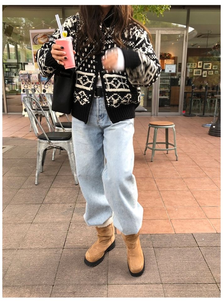 STAY HERE東大門㊣代購女士新品真品25秋冬推薦熱賣毛衣拉鏈STAY HERE毛衣