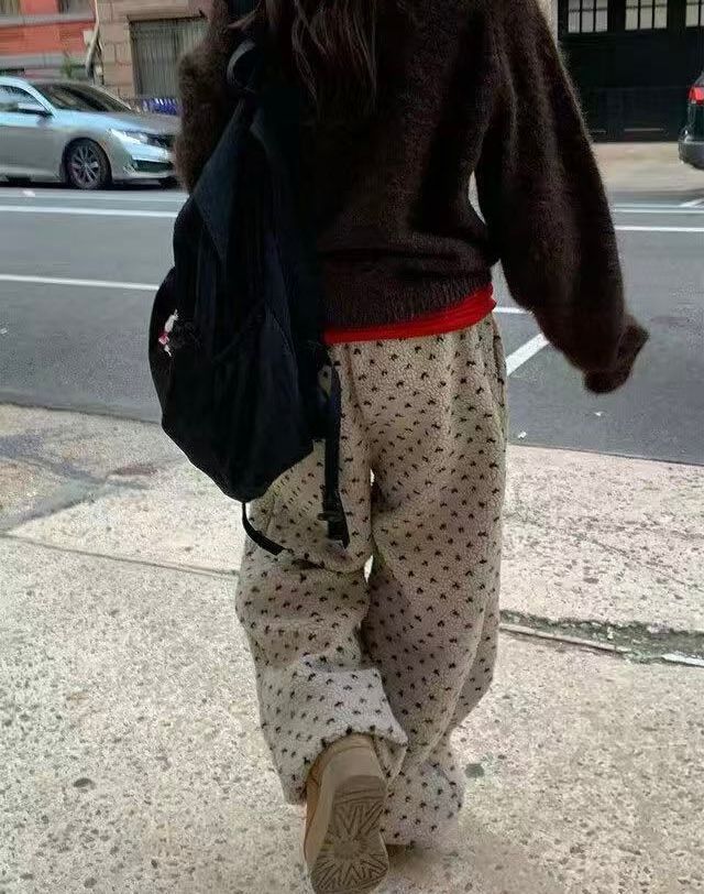 STAY HERE東大門㊣直郵女裝新品真品時尚休閑推薦休閑褲羊毛STAY HERE休閑褲